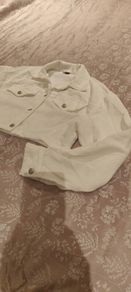 Ladies Cropped White Jacket