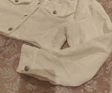 Ladies Cropped White Jacket