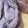 Brand New Fur Faux coat jacket burgundy purple M&S Sienna Miller Size 16 Image 7