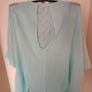 Lovely Gina Benotti aquamarine embroidered blouse size UK22 EU50 Postage included Image 5