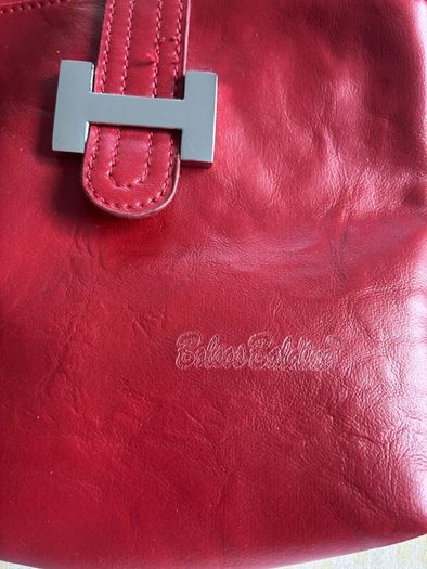 Ladies Red Buckle Style Crossbody Bag