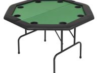 main image for ad 8-Player Folding Poker Table 2 Fold Octagonal Green