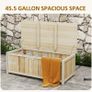 172 Litre Outdoor Storage Box, Wooden terrace Box Garden Storage Container, Natural Image 4
