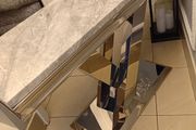 table console table solid marble table pure marble and chrome stand  165 euro grey solid  marble and chrome stand immaculate condition