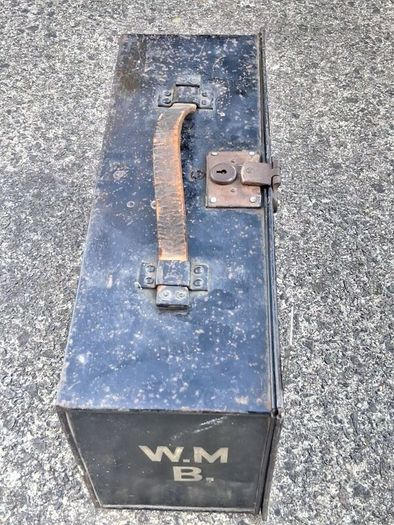 Vintage Black Metal Carry Case(Probably WW11)