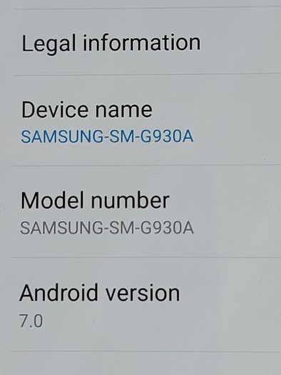 Samsung Galaxy S7, Model SM-G930A, 32GB, 4GB Ram, Excellent cosmetic condition and working great