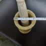 Natural Wood Wooden Mortar And Pestle Set Image 5