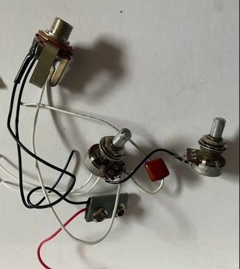 active pickups wiring volume tone jack socket electric guitar parts accessories