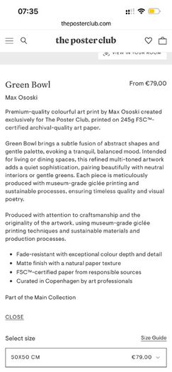 Poster "Green Bowl"