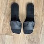 Zara black rubberised black flats Image 2