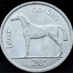 [#168] - Ireland 1967 | Irish 2s6d | Irish Half Crown | Horse | KM.16a | EF