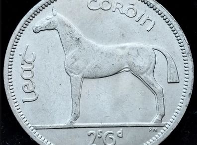 [#168] - Ireland 1967 | Irish 2s6d | Irish Half Crown | Horse | KM.16a | EF