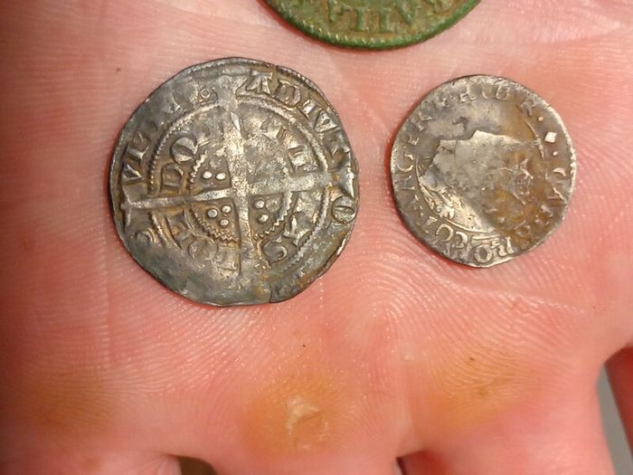 2 silver hammered coins