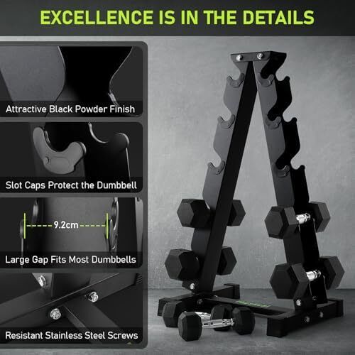 Dumbbell Rack Heavy Duty Steel, 3-Tier/ 5-Tier/ 6-Tier Weights Storage Dumbbell Stand, Dumbbell Tree Stand Weights Holder for Home Gym