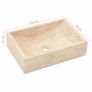 Sink 45x30x12 cm Marble Cream Image 8