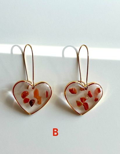 Resin Earrings, Crystal Earrings