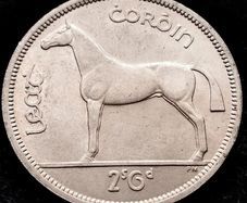 [#327] - Ireland 1964 | Irish 2s6d | Irish Half Crown | Horse | KM.16a