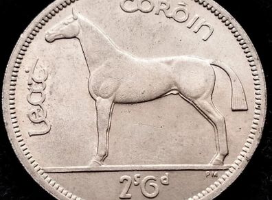 [#327] - Ireland 1964 | Irish 2s6d | Irish Half Crown | Horse | KM.16a