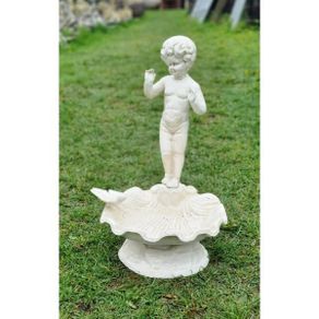 Bird Bath Cherub Standing H143