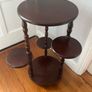 Vintage Mahogany Tiered Plant Stand Image 2