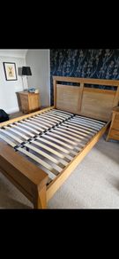 Solid oak King size bed