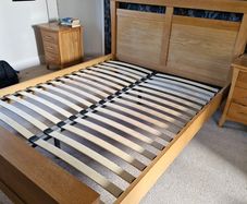 Solid oak King size bed
