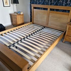 Solid oak King size bed