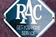 Vintage enamel RAC Get Your Home Service sign
