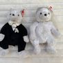 Ty Beanie Baby Bride and Groom Wedding Bear Plush 2002 Set of 2 Used Dirty Please see pictures Image 2