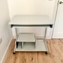 Computer Desk with Keyboard Tray & PC Tower Shelf Grey Image 3