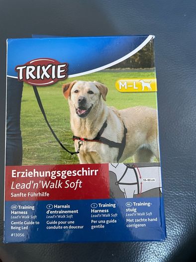 dog Harness Lead 'N' Walk Soft trixie size M-L BNIB
