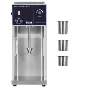 Ice Cream Blender, 400W High-Speed Ice Cream Maker Mixer Stir Machine 4200RPM, Stepless Speed Adjustment, 304 Stainless Steel Ice Cream Shaker, 3 Hand Cups, Make Various Flavors of Ice Cream