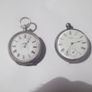 2 antique ladies silver pocket watches for repair Image 2
