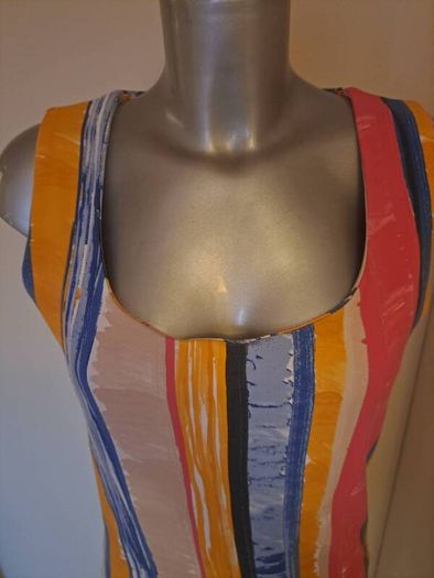 Zara elastic multi colour top size L UK 12/14 EU40/42 Perfect condition Postage included