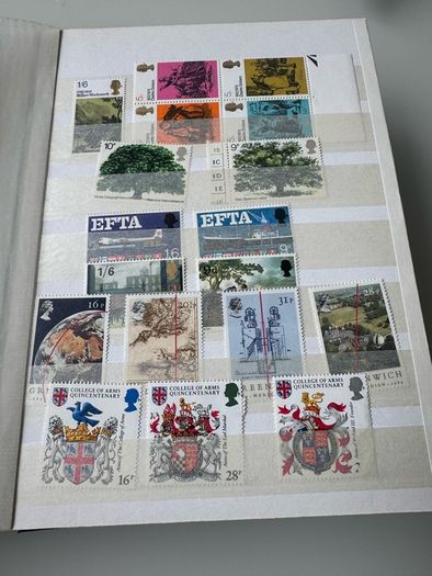 UK collection in stamp album