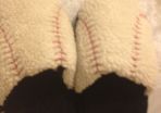 Baseball style size 7-8 slippers