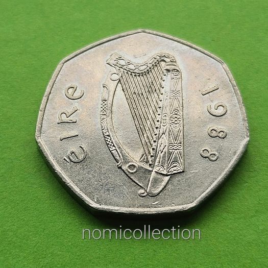 Ireland 1988 year Commemorative 50 Pence.