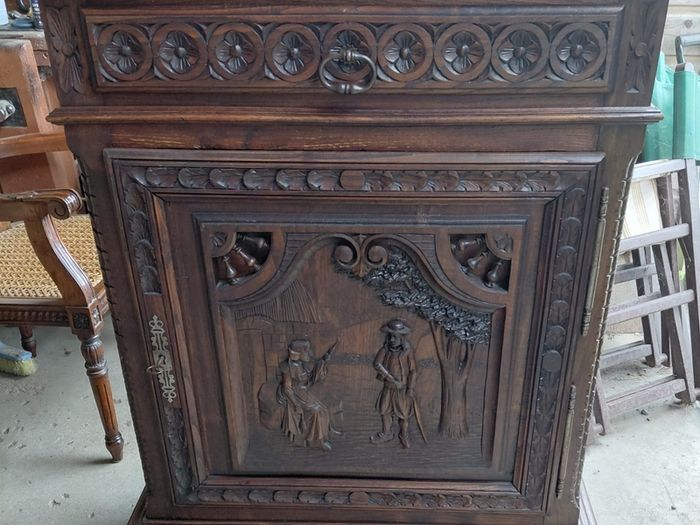 Antique French oak cabinet