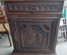 Antique French oak cabinet