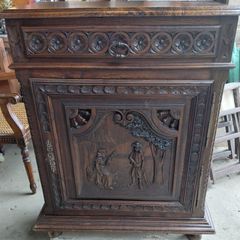 Antique French oak cabinet