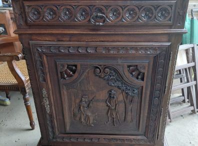 Antique French oak cabinet