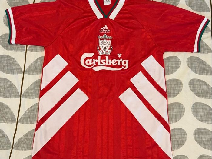 Authentic Vintage 1993-95 Liverpool Home Kit Adidas Equipment - Size L (Made in UK)