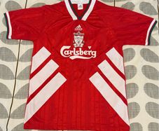 Authentic Vintage 1993-95 Liverpool Home Kit Adidas Equipment - Size L (Made in UK)