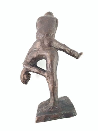 Mid century bronze figurine of gymnasts training