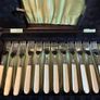 Antique 26 Piece Bone Handle EPNS Fish Set Image 2
