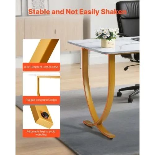 Executive Desk, 160 cm W x 80 cm D Large Office Desk, Modern Computer Table Conference Meeting Room Table