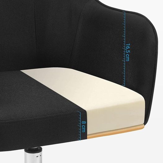Office Chair Swivel Desk Chair padded  Height Adjustable 110kg Load Capacity Breathable Fabric Study
