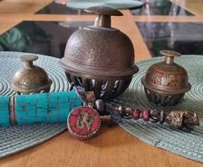 Vintage Tibetan Bells with Amulet