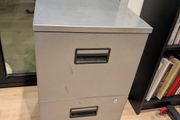 Filing Cabinet - Two drawer, grey