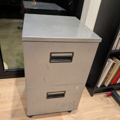 Filing Cabinet - Two drawer, grey